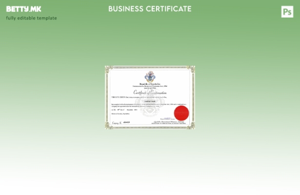 Модерен стил шаблон за сертификат за продолжување на Сејшели